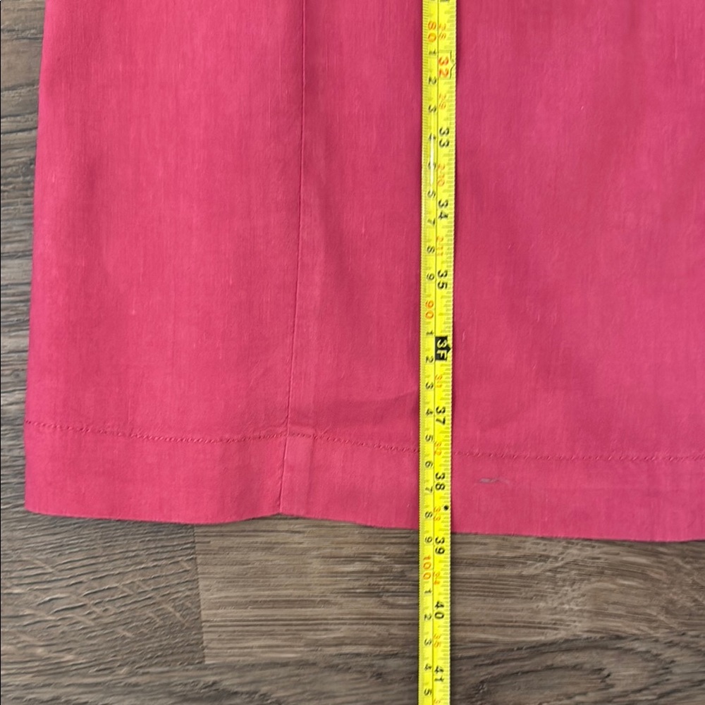 Eileen Fisher Pink Linen Linen LS Split Cuff Dress - Picture 2 of 6